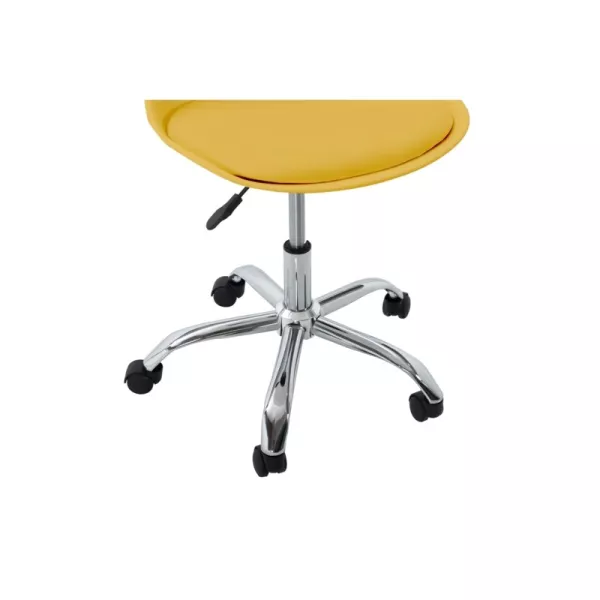 Fauteuil de bureau en polypropylène et simili TONO (Jaune)