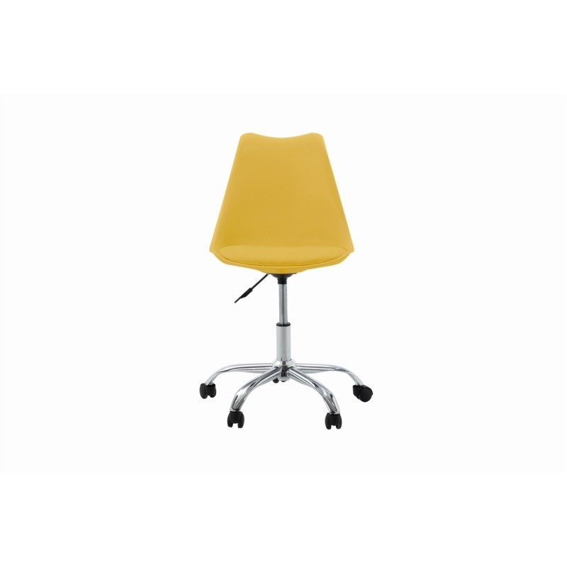 Fauteuil de bureau en polypropylène et simili TONO (Jaune)