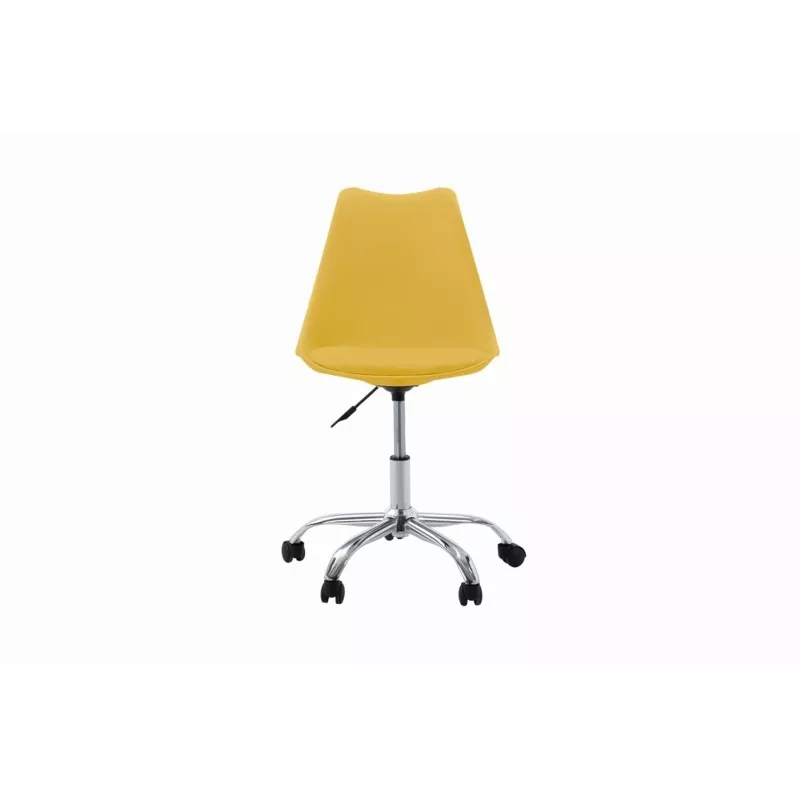 Fauteuil de bureau en polypropylène et simili TONO (Jaune)