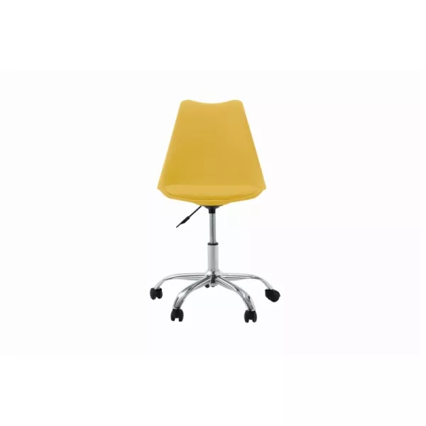 Fauteuil de bureau en polypropylène et simili TONO (Jaune)