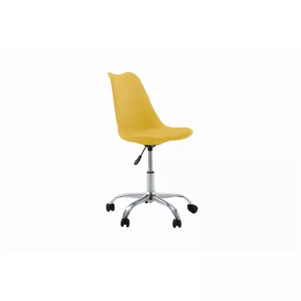 Fauteuil de bureau en polypropylène et simili TONO (Jaune)