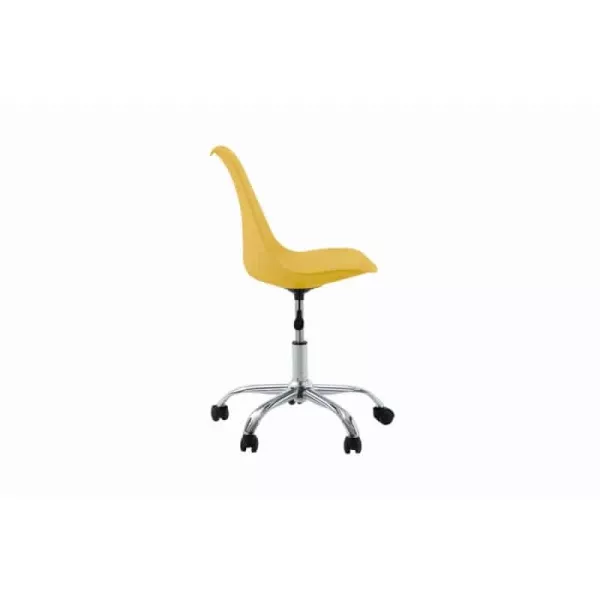 Fauteuil de bureau en polypropylène et simili TONO (Jaune)