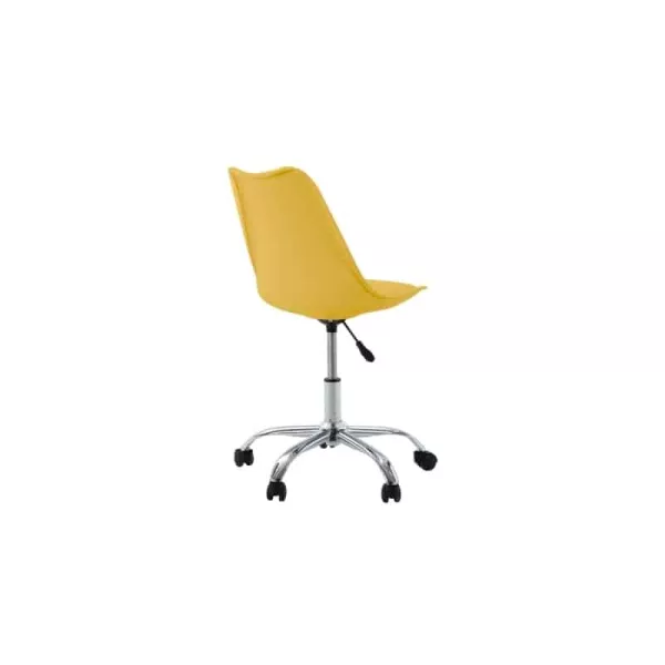 Fauteuil de bureau en polypropylène et simili TONO (Jaune)