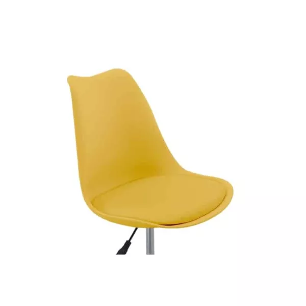 Fauteuil de bureau en polypropylène et simili TONO (Jaune)