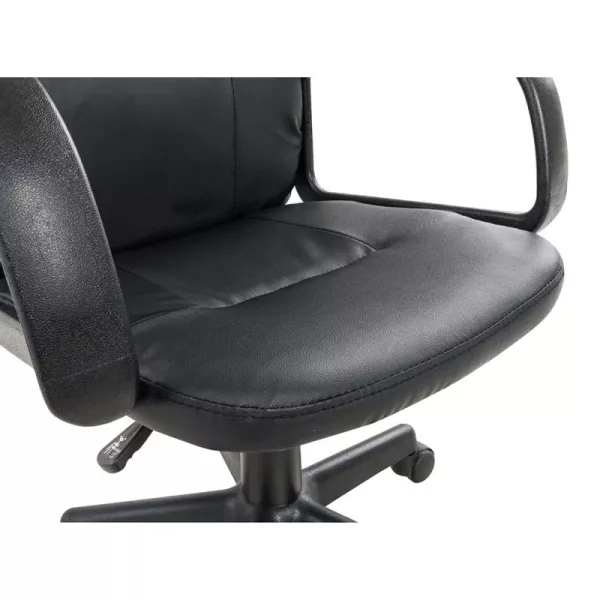 Fauteuil de bureau à roulettes avec accoudoirs en simili ALTO (Noir) à associer à Fauteuils De Bureau Design Pour Salle À Manger