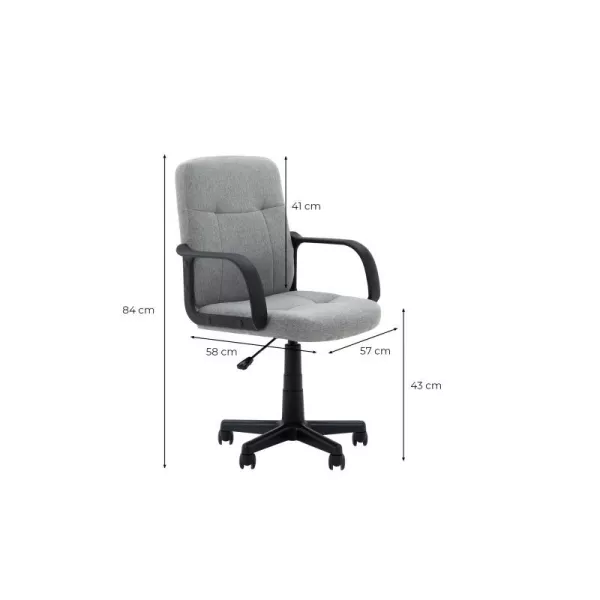 Fauteuil de bureau à roulettes avec accoudoirs en simili ALTO (Noir) à associer à Fauteuils De Bureau Empilables Pour Un Gain De