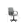 Office chair with wheels with armrests in imitation ALTO (Black) to associate with Stackable Office Chairs to Save Space