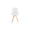 Lot de 2 chaises en polypropylène avec pieds en hêtre naturel NEVA (Blanc)