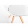 Lot de 2 chaises en polypropylène avec pieds en hêtre naturel NEVA (Blanc)