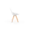 Lot de 2 chaises en polypropylène avec pieds en hêtre naturel NEVA (Blanc)