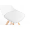 Lot de 2 chaises en polypropylène avec pieds en hêtre naturel NEVA (Blanc)