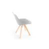 Lot de 2 chaises en polypropylène avec pieds en hêtre naturel NEVA (Gris)