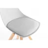 Lot de 2 chaises en polypropylène avec pieds en hêtre naturel NEVA (Gris)