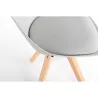 Lot de 2 chaises en polypropylène avec pieds en hêtre naturel NEVA (Gris)