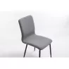 Lot de 2 chaises en tissu avec pieds en métal noir RANIA (Gris)