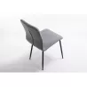 Lot de 2 chaises en tissu avec pieds en métal noir RANIA (Gris)