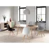 Lot de 2 chaises scandinaves pieds bois clairs SNOOP (Gris)