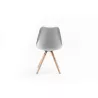 Lot de 2 chaises scandinaves pieds bois clairs SNOOP (Gris)