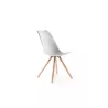 Lot de 2 chaises scandinaves pieds bois clairs SNOOP (Gris)