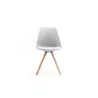 Lot de 2 chaises scandinaves pieds bois clairs SNOOP (Gris)