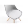 Lot de 2 chaises scandinaves pieds bois clairs SNOOP (Gris)