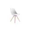 Lot de 2 chaises scandinaves pieds bois clairs SNOOP (Gris)