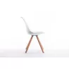  Lot de 2 chaises scandinaves pieds bois clairs SNOOP (Blanc)