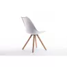  Lot de 2 chaises scandinaves pieds bois clairs SNOOP (Blanc)