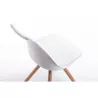  Lot de 2 chaises scandinaves pieds bois clairs SNOOP (Blanc)