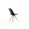 Lot de 2 chaises scandinaves pieds bois clairs SNOOP (Noir)