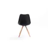 Lot de 2 chaises scandinaves pieds bois clairs SNOOP (Noir)