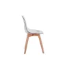 Lot de 2 chaises scandinaves pieds bois clairs SNOOP (Transparent)