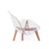 Lot de 2 chaises scandinaves pieds bois clairs SNOOP (Transparent)