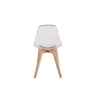 Lot de 2 chaises scandinaves pieds bois clairs SNOOP (Transparent)