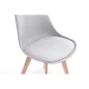 Lot de 2 chaises scandinaves pieds bois clairs- Gris SIRIUS ()