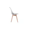 Lot de 2 chaises scandinaves pieds bois clairs- Gris SIRIUS ()