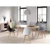 Lot de 2 chaises scandinaves pieds bois clairs- Gris SIRIUS ()