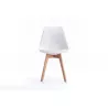 Lot de 2 chaises scandinaves pieds bois clairs SIRIUS (Blanc)