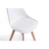 Lot de 2 chaises scandinaves pieds bois clairs SIRIUS (Blanc)