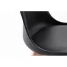 Lot de 2 chaises scandinaves pieds bois clairs SIRIUS (Noir)