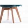 Lot de 2 chaises scandinaves pieds bois clairs SIRIUS (Bleu pétrole)