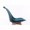 Lot de 2 chaises scandinaves pieds bois clairs SIRIUS (Bleu pétrole)