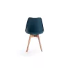 Lot de 2 chaises scandinaves pieds bois clairs SIRIUS (Bleu pétrole)