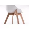 Lot de 2 chaises accoudoirs en polypropylène pieds hêtre naturel VIKKIE (Blanc)