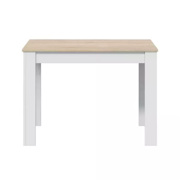 Table à manger L109xP67 cm VESON (Blanc, Chêne)