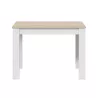 Table à manger L109xP67 cm VESON (Blanc, Chêne)