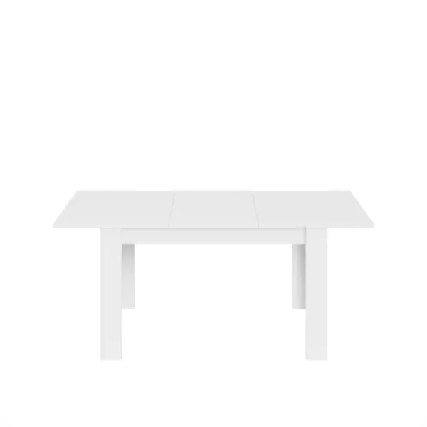 Table à manger extensible L140, 190 cm VESON (Blanc brillant)