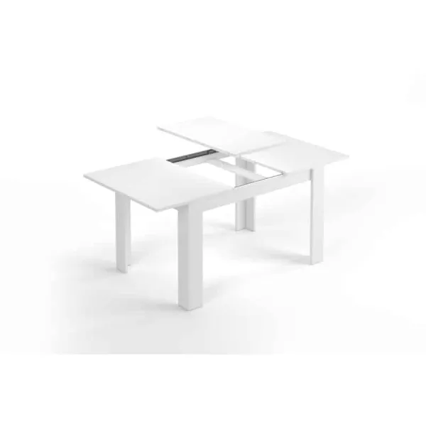 Table à manger extensible L140, 190 cm VESON (Blanc brillant)