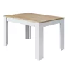 Table à manger extensible L140, 190 cm VESON (Blanc, chêne)