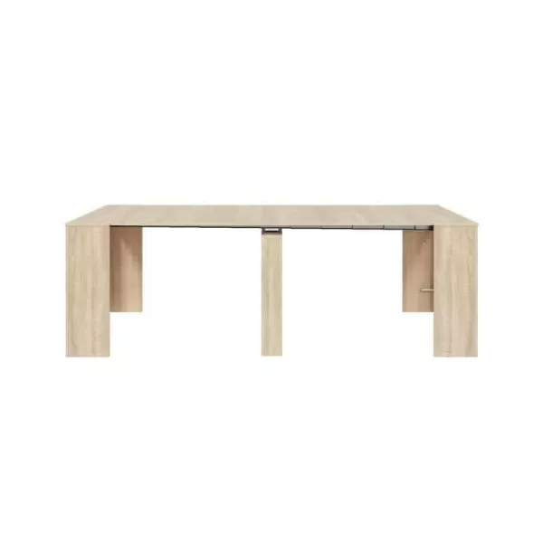 Mesa de comedor extensible L51, 237 cm VESON (Roble claro) asociarse con Mesas apilables para ahorrar espacio